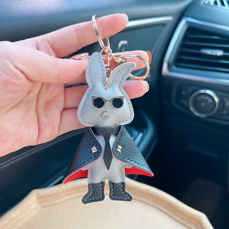 Wholesale Leather Cape Bunny Keychains